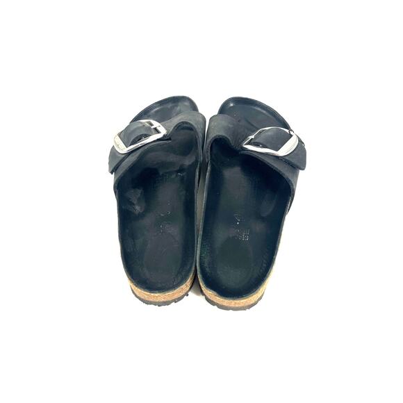 Birkenstock Women's Madrid Big Buckle Sandals in Black - Picture 2 of 5